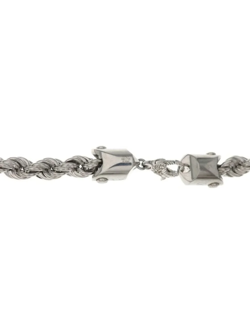 Louis Vuitton LV Rope Monogram Chain Necklace Silver